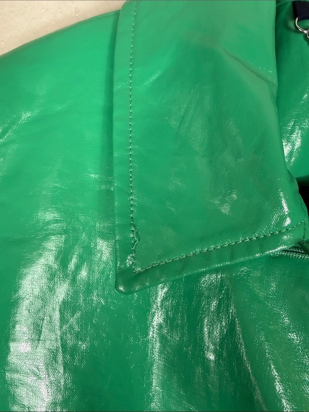 J. Crew Collection Trench Coat in Laminated Linen in Summer Green - Picture 9 of 9
